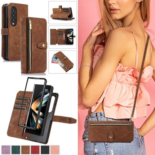 Agoz Crossbody Phone Purse Handbag Wallet Strap Pouch for Samsung Galaxy S23, S22, S21, S21+, S21 Ultra, S21 Fe, S20, S20+, Note 20 10, Galaxy A02s