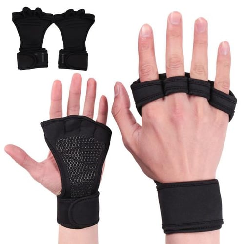 Cheap 1Pair Sun Protection Gloves with Fastener Tape Super Soft High  Elastic Breathable Half Finger Sports Gloves Fitness Equipment