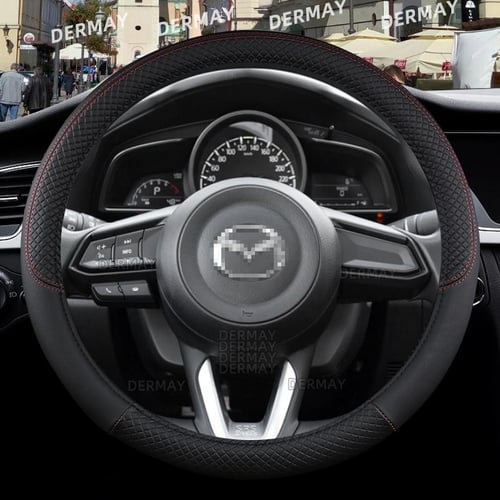 For SEAT Tarraco Car Steering Wheel Cover PU Leather Non-slip 9