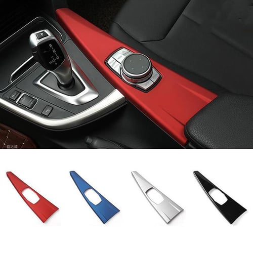 Red Center Console Stripe IDrive Button Gear Panel Cover For BMW 3 Ser