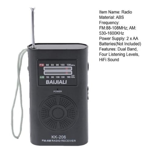 Bc-r60 pocket radio telescopic outdoor mini am/fm dual band radio world  receiver 88-108mhz speaker 3.5mm earphone jack