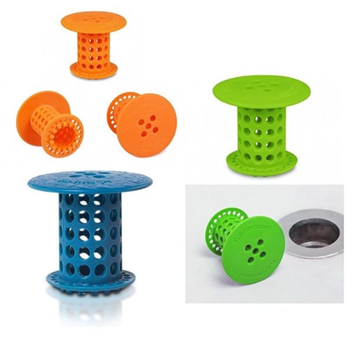 1.5 in. - 1.75 in. Drain Protector Hair Catcher in Orange