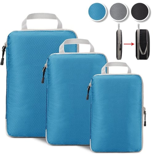 4pcs/Set Travel Luggage Compression Bags, Waterproof Portable