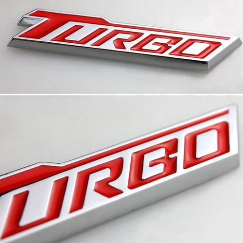 1Pcs 3D Metal TURBO Car Side Fender Rear Trunk Emblem Badge