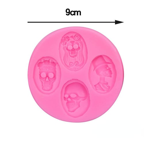 Halloween Skull Silicone Mold Cake Decoration Liquid Fondant