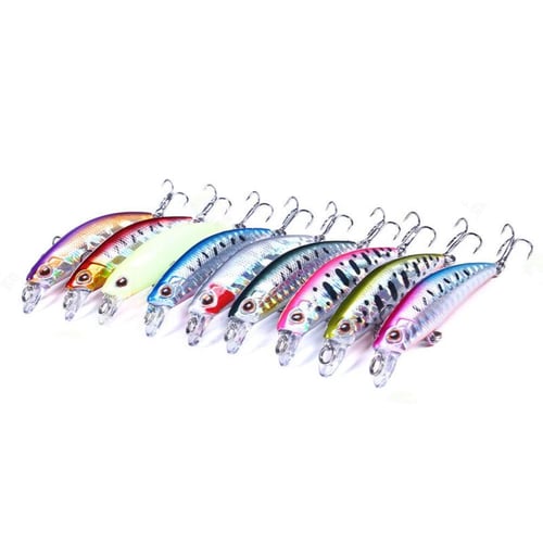 6.8cm/6.5g Minnow Artificial Fishing Lures Realistic 3D Eyes Long