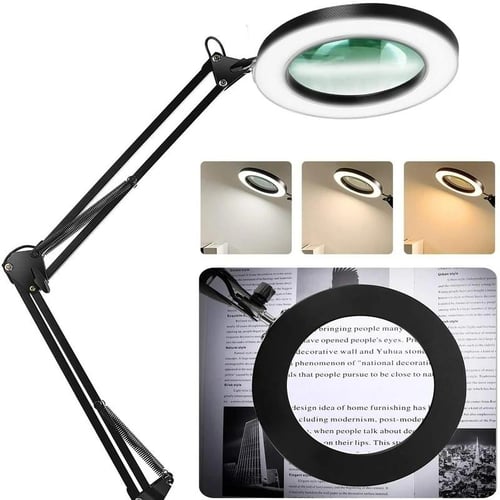 10X LED Magnifier Lamp Adjustable Magnifying Glass With Light Illuminated  Magnifier Loupe Repair Tools For Hand Soldering DIY