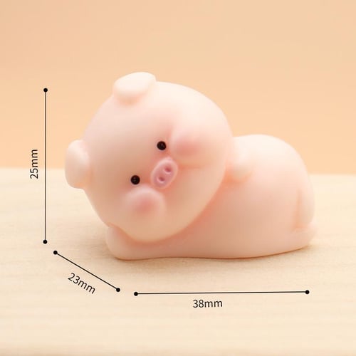  Cute Makeup Powder Pig Smile Pig Doll Decoration Kids