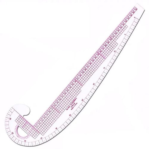 Transparent Tailor French Curve Sewing Ruler Comma Shaped Rulers, Size: 31