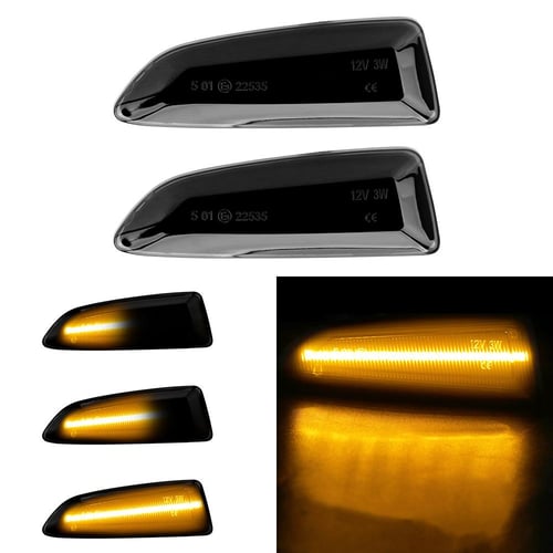 2Pcs Car Dynamic LED Side Marker Lihgt Turn Signal Lamp For Opel Corsa B C  Astra F Combo B C Meriva A Car Accessories