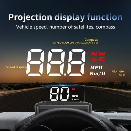Car HUD Head-up Display Projecter Digital Vehicle Speedometer GPS