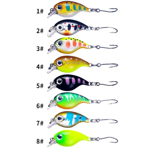 Lot 8pcs Minnow Fishing Lures Crank Bait Hooks Bass Crankbait Tackle  7cm/8.1g - buy Lot 8pcs Minnow Fishing Lures Crank Bait Hooks Bass  Crankbait Tackle 7cm/8.1g: prices, reviews