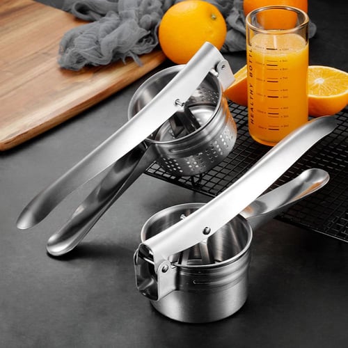 1Set Potato Ricer,Stainless Steel Masher Kitchen Tool for  Potatoes,Fruits,Juicer and Baby Food,Vegetable Strainer with 3  Interchangeable Ricing Discs