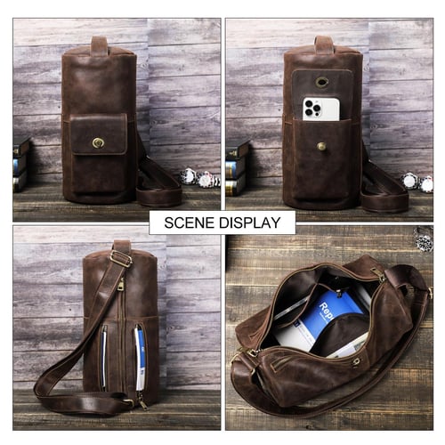 CONTACT'S Multifunction Crossbody Bag for Men Genuine Leather