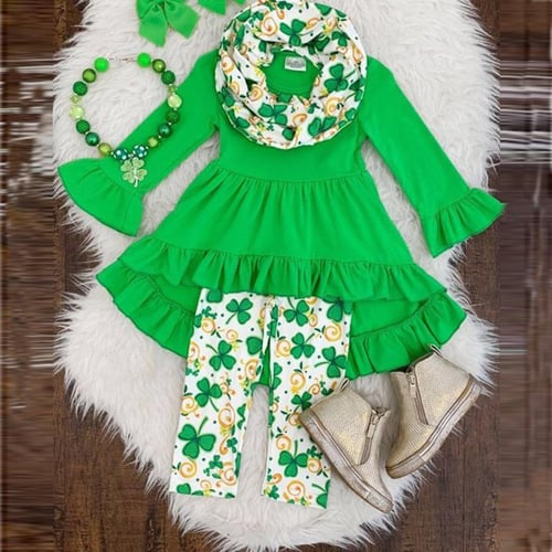 Newborn Baby Boys My 1st ST Patrick's Day Green Outfit Bodysuit Romper +  Pants Clothes 3Pcs Sets : : Clothing, Shoes & Accessories