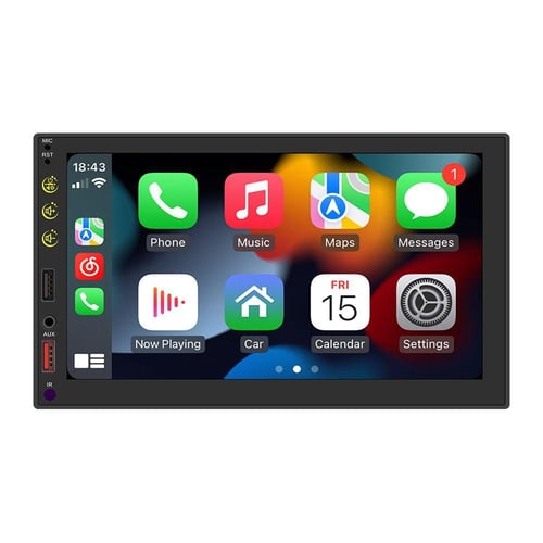 Single Din 5.1 Apple CarPlay Android Auto Car Radio MP5 Player Bluetooth  3-USB