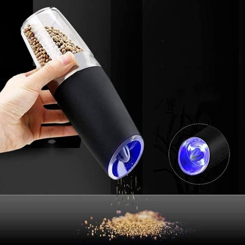 Electric Automatic Mill Pepper and Salt Grinder LED Light Peper Spice Grain  Mills Porcelain Grinding Core Mill Kitchen Tools