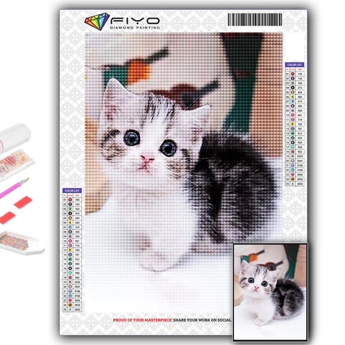 Cheap 5D Diamond Painting Cute Cats and Dogs DIY Diamond