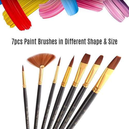 Paint Brushes Set,20 Pcs Round Pointed Tip Paintbrushes Nylon Hair