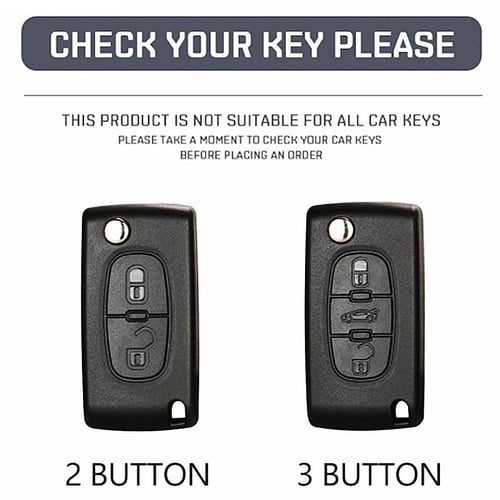 2Pcs Remote Car Keyless Key Case Shell For Citroen C1 C4 Peugeot 107 207  307 407 206 306 406
