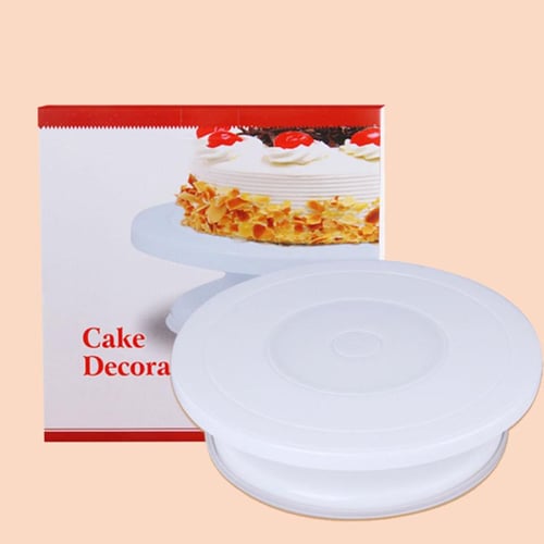 1pc, 28cm Rotating Cake Turntable, Turns Smoothly Revolving Cake Stand Cake  Decorating Kit Display Stand Baking Tools Accessories Supplies For Cookies  Cupcake