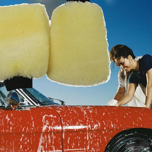 Car Wash Glove Chenille Coral Soft Microfiber Gloves Car Cleaning Towel  Cloth Mitt Wax Detailing Brush