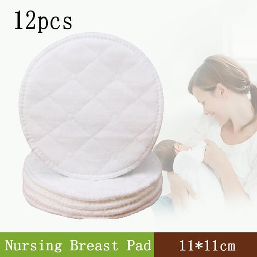 12pcs Organic Washable Breast Soft Pads Reusable Nursing Pads for