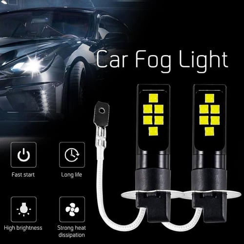 1pc Super Bright H11 Led H7 H8 9005 9006 HB4 HB3 Car 3030SMD LED Fog Lights  Bulbs DC 12V 6000K White 3000K Golden Auto Fog Lamp DRL – the best products  in