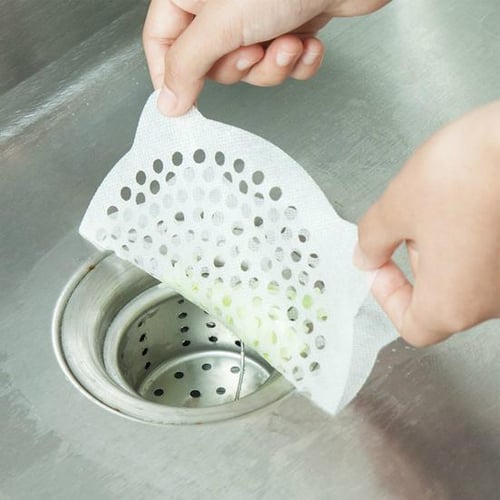 10pcs/lot Disposable Shower Drain Hair Catcher Sticker Bathroom