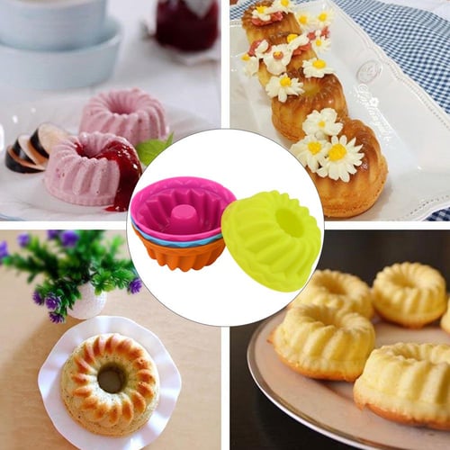 12pcs/lot Silicone Cake Mold Muffin Cupcake Baking Molds Round