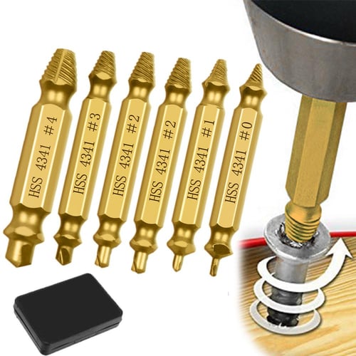 Screw Extractor Kit Alloy Steel Damaged Screw Remover Set Metal Easy Out  Drill Bits Bolt Stud Multi-Spline Screw Extractor Tools
