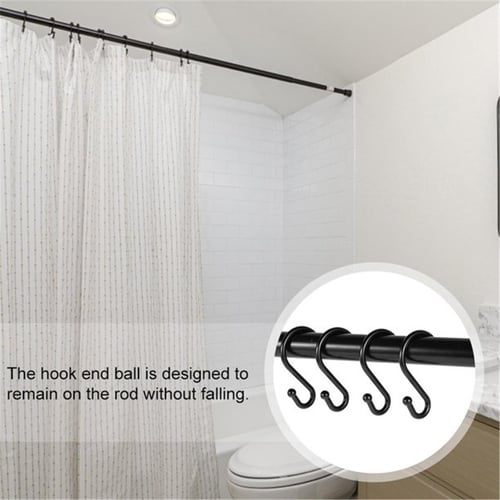 12 Pack Bathroom Shower Curtain Hooks, Metal Shower Curtain Rings Set,  Rust-Resistant S Shaped Decorative Shower Hooks - buy 12 Pack Bathroom  Shower Curtain Hooks, Metal Shower Curtain Rings Set, Rust-Resistant S