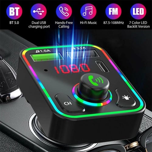 Car Fm Transmitter Wireless Handsfree Bluetooth 5.0 Audio Receiver Auto Mp3  Player 3.1a Dual Usb Fast Charger Car Accessories - Fm Transmitters -  AliExpress
