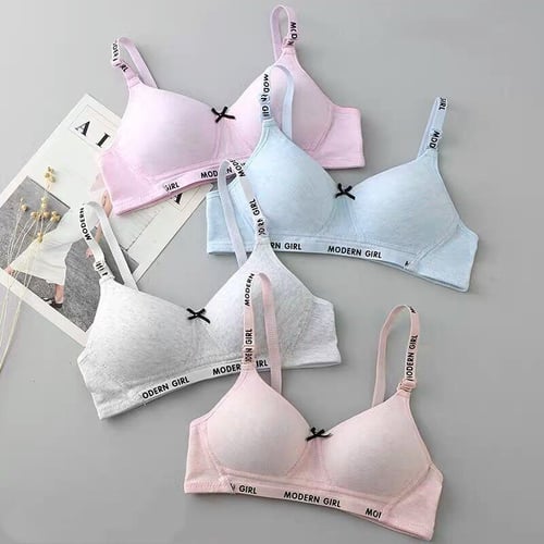 Training Bra Teenage Sport Puberty Girl Underwear Teen Child Fitness Bra  Youth Small Breast Bra Tops Clothing (Color : Gray, Kid Size : 80AB) :  : Clothing, Shoes & Accessories