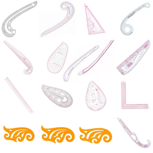 Plastic Transparent Tailor French Curve Sewing Ruler Comma Shaped Rulers