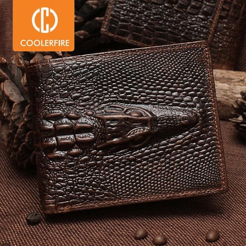 Luxury Designer Mens Wallet Genuine Cowide Leather Bifold Short