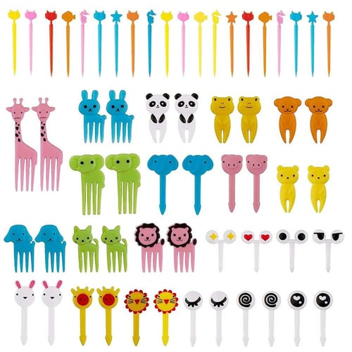 Cute Animal Food Picks Fruit Toothpicks for Kids, Fun Kids Food Picks for  Picky Eaters, 10PCS Reusable Toddler Food Pick, Kids Lunch Accessories for