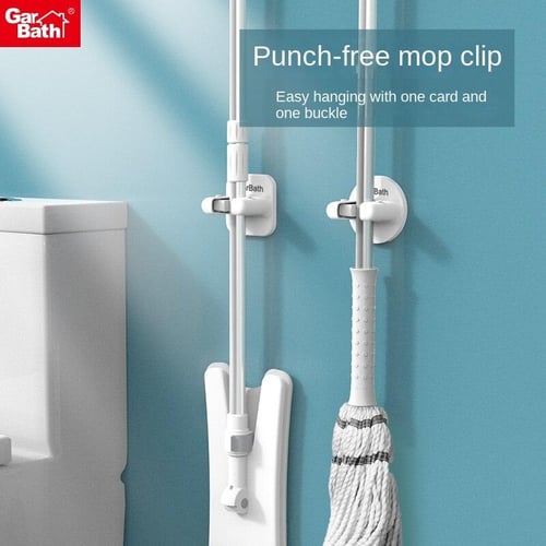 High Quality👍 Broom Hook Holder Wall Mount Mop Organizer Holder Stainless  Steel Storage Hook Kitchen Bathroom