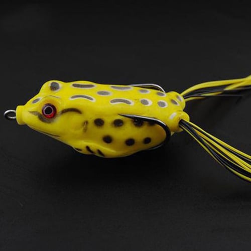 Topwater Wobblers: Double Propeller Legs Silicone Frog Lure With