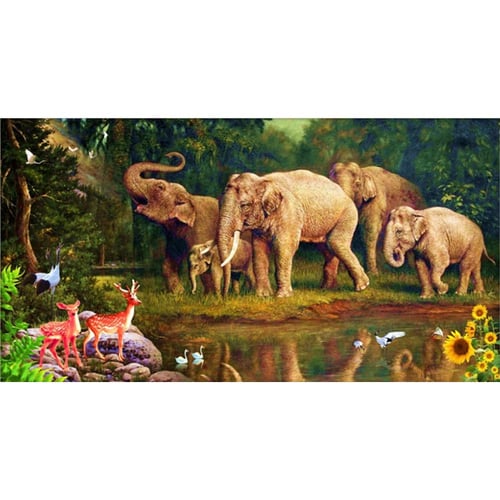 Cheap Price Elephant Family 5D Diamond Painting Full Drill by Embroidery  Painting - China 5D Diamond Painting and Cheap Diamond Painting price