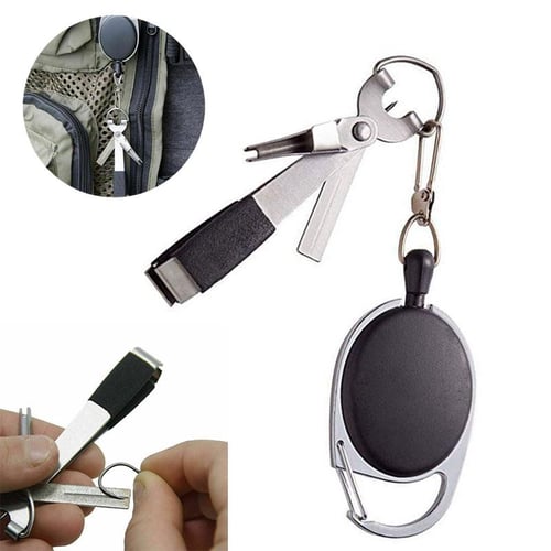 Clipper Hook Sharpener Key Chain Buckles Fly Fishing Line Fishing Tackle  Tool