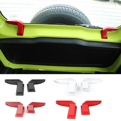2pcs Rear Windshield Heating Wire Protection Cover Black Abs For