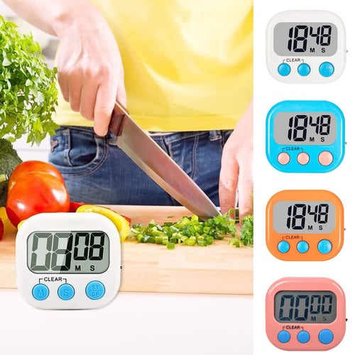 Digital Kitchen Timer Magnetic LED Kids Classroom Countdown