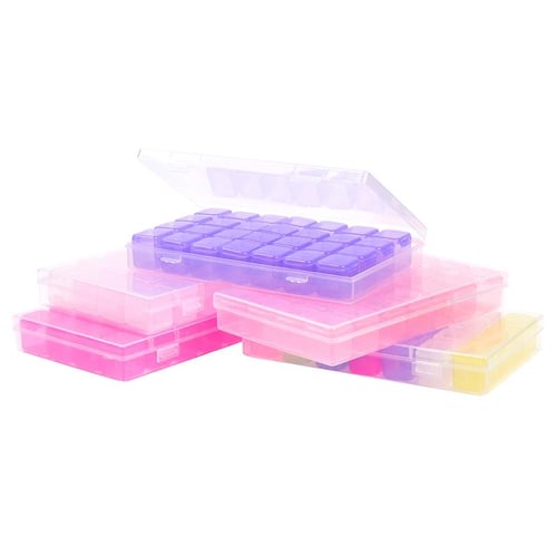 1pc 5d Diamond Painting Accessory, 28/56 Grids Clear Diamond Painting  Storage Container, For Beads Storage, Sewing, Nail Art. Embroidery Box  Organizer, Beads & Nail Art Organizer For Diy Art Crafts