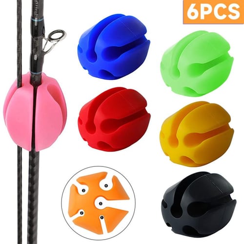 4pcs Portable Fishing Rod Fixed Ball, Fishing Rod Accessories Soft And  Reusable Binding Clips, Non-slip Stretchy Rod Ties