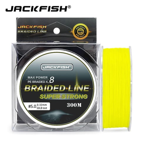 300M PE Weave 8 Strands Braided Super Strong Outdoor Sea Fishing Line Rope, Yellow