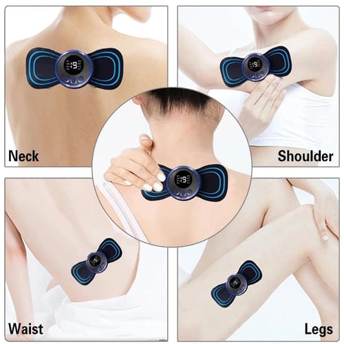 Portable Mini Electric Neck Massager EMS Massage Patch for Muscle Pain  Relief