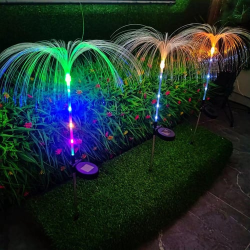LED Solar Light Jellyfish Lamp Fireworks Lights Dandelion Fiber Optic  Lighting Lawn Plug In Ground Landscape Lights Outdoor Decoration - buy LED  Solar