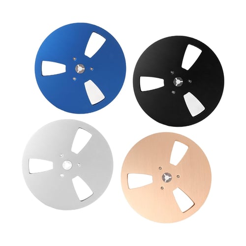 1/4 7 Inch Empty Tape Reel Open Reel Audio Aluminum Alloy Takeup Reel for  TEAC Universal Open Reel Sound Tape Empty Reel for Tape Recorder (Sliver)