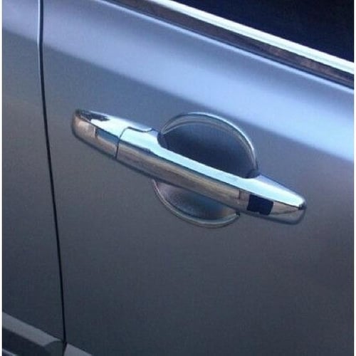 Carbon Fiber / Chrome Exterior Car Door Handle Bowl Cover Decor
